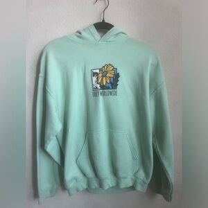 Obey (Brand) neon light green, flower sweat shirt!